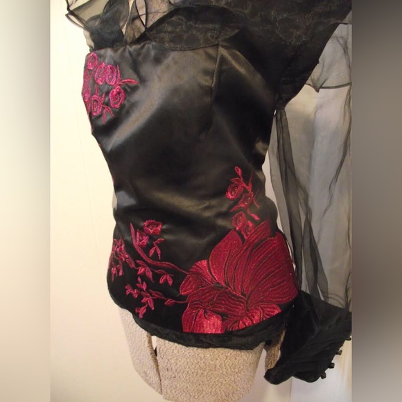 Vintage Chinoiserie Le Chateau Bustier Size Small - Picture 6 of 11